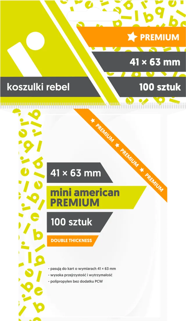 Rebel Mini American Premium obaly 41×63 100 ks