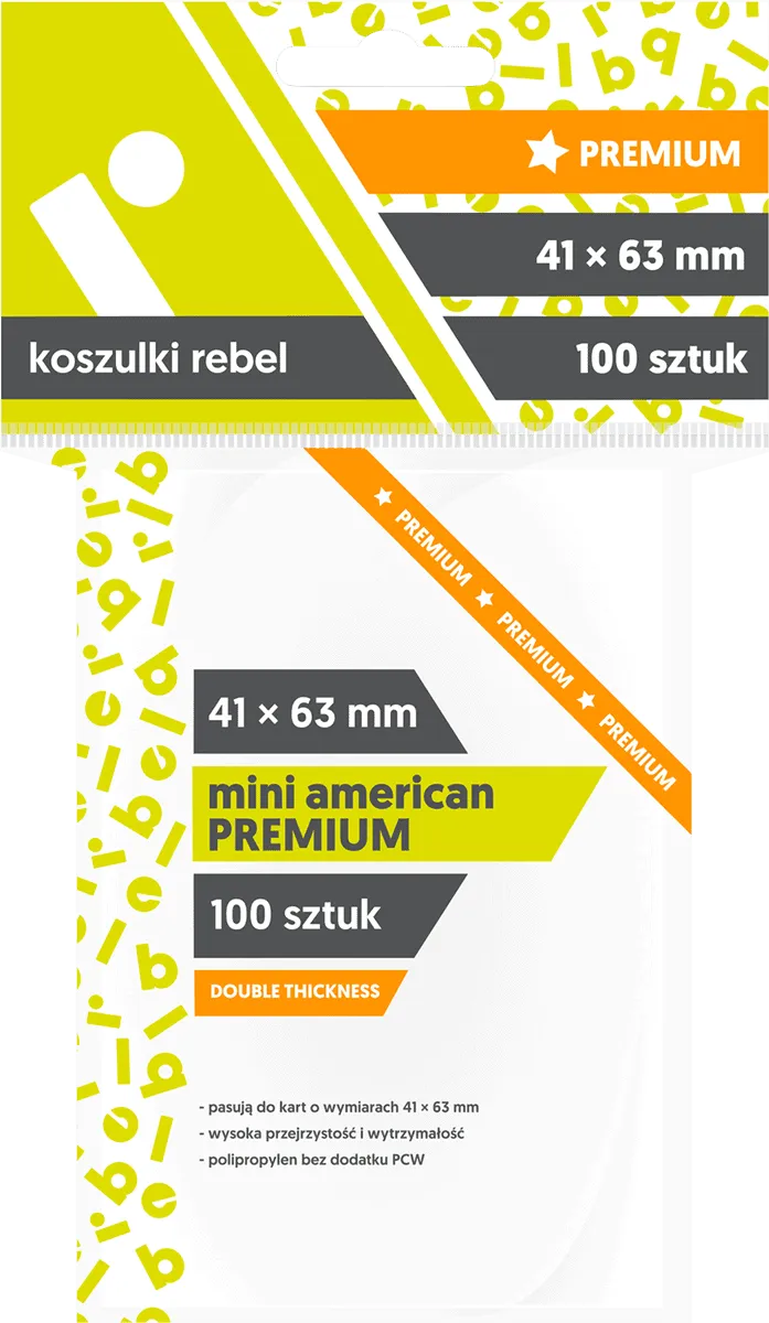Rebel Mini American Premium obaly 41×63 100 ks
