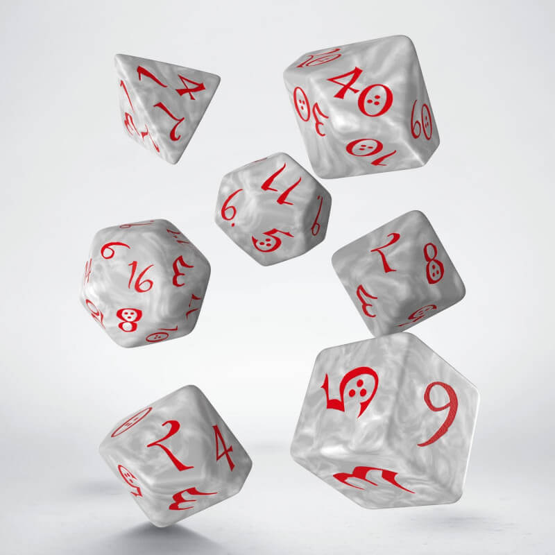 All Rolled Up Classic RPG Pearl Red sada kostek 7 ks