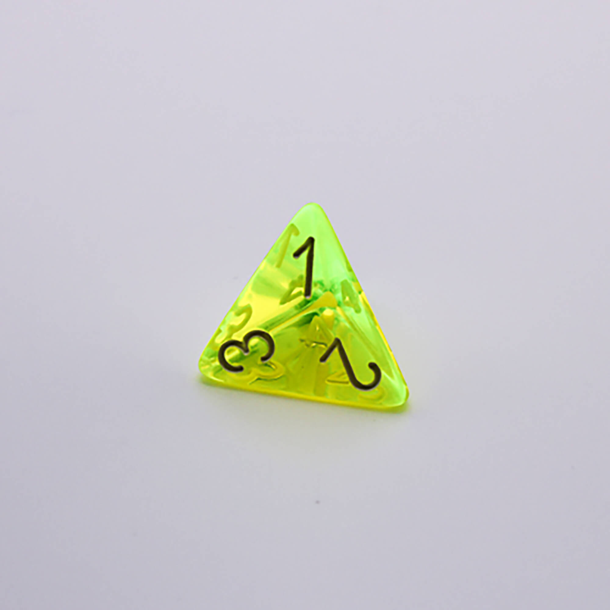 Chessex Lab Wave 7 sada kostek neonově žlutá 8 ks