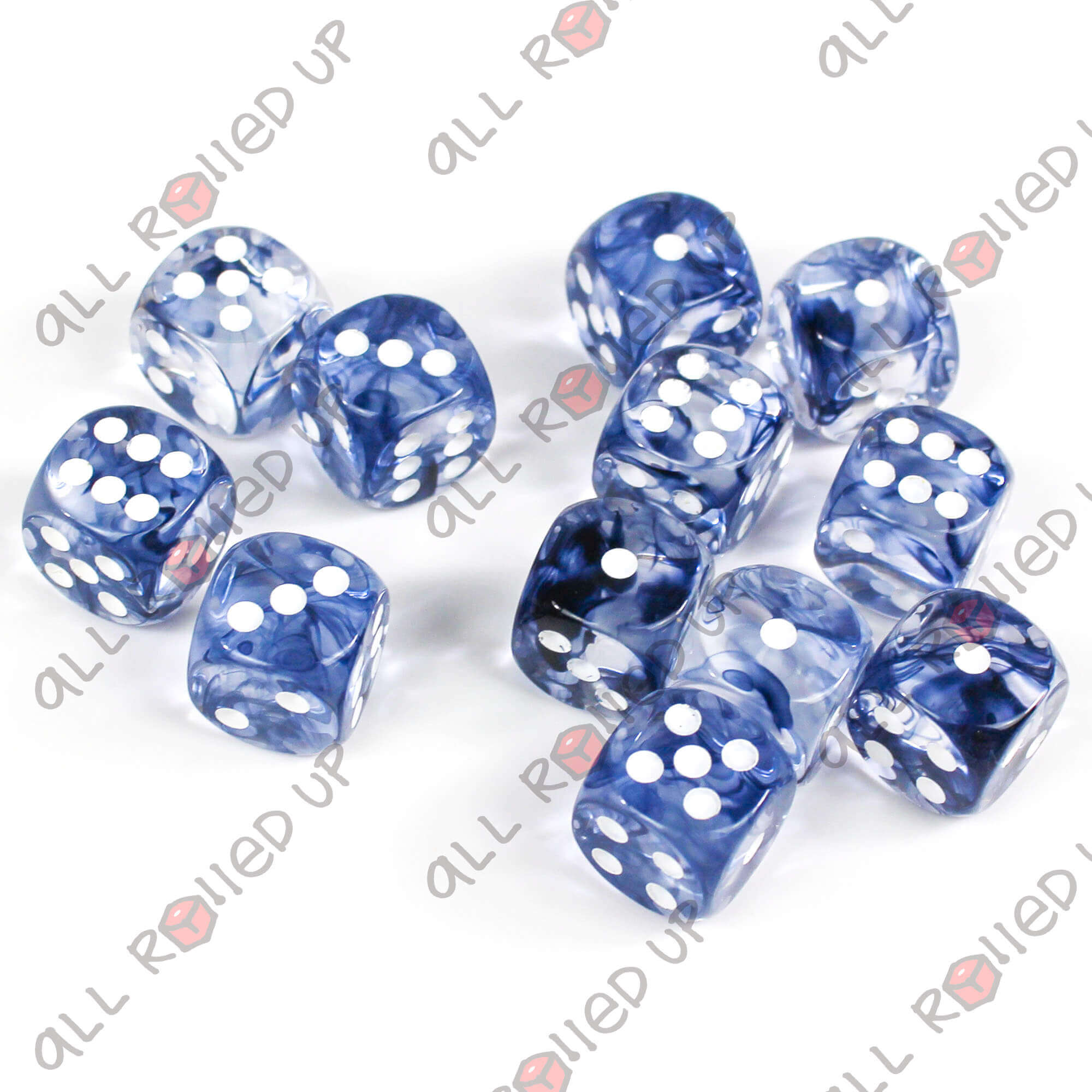 Chessex Nebula Black White D6 sada kostek 12 ks