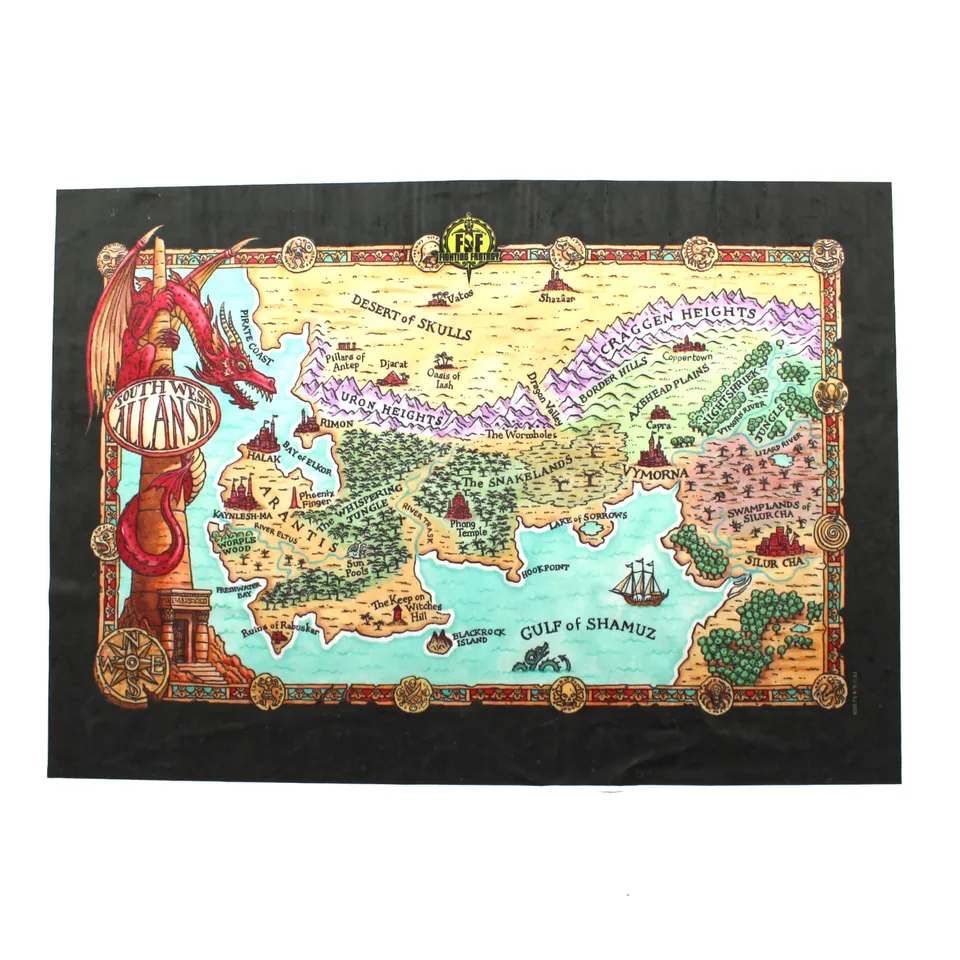 All Rolled Up Fighting Fantasy mapa A2 tmavě zelená