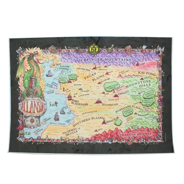 All Rolled Up Allansia Fighting Fantasy mapa A1 zelená