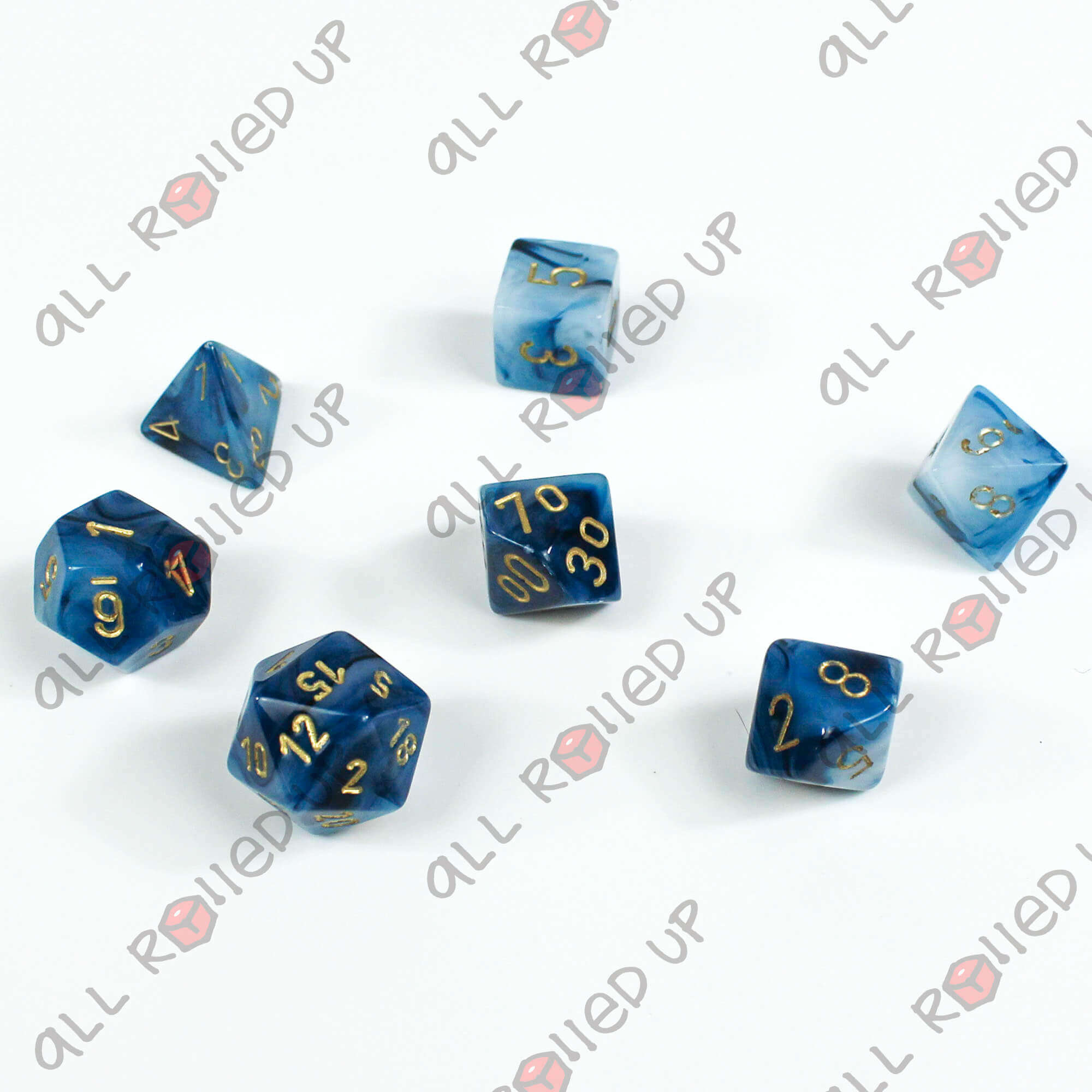 Chessex Phantom CHX27489 sada kostek 7ks teal zlatá