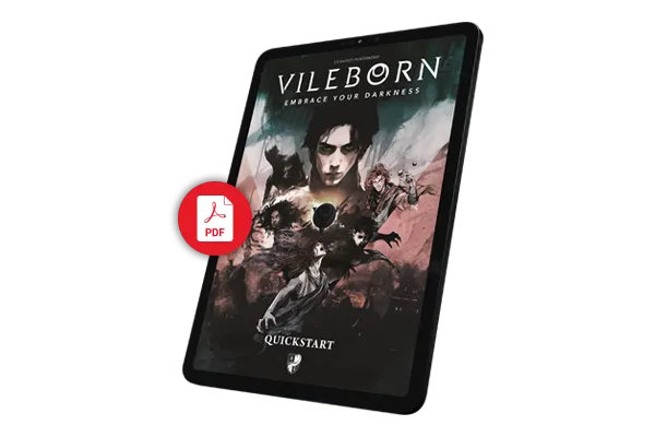 Horrible Games Vileborn Quickstart RPG příručka startovní