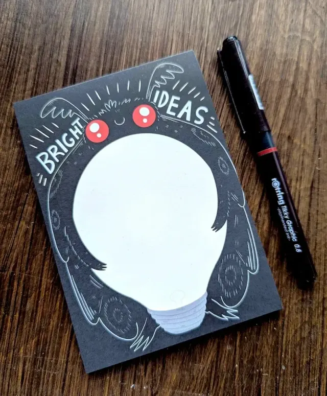 All Rolled Up Mothman Bright Ideas blok A6 50 listů