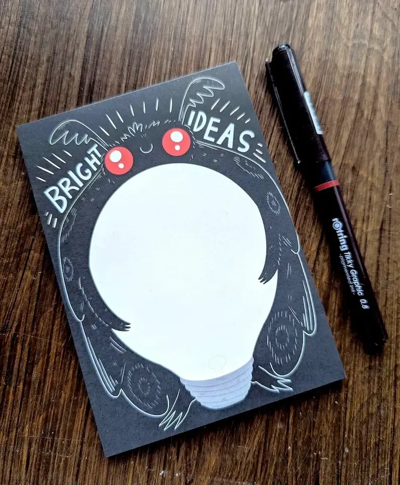 All Rolled Up Mothman Bright Ideas blok A6 50 listů