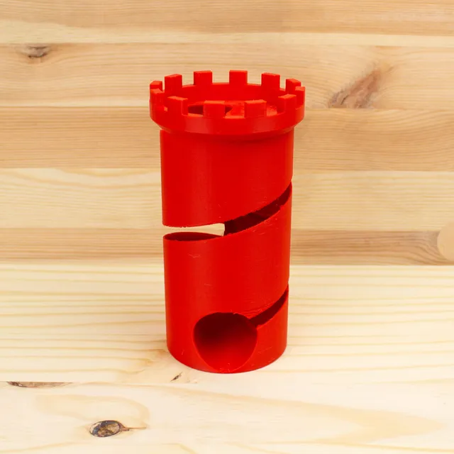 All Rolled Up Red Castle Spiral věž na kostky červená