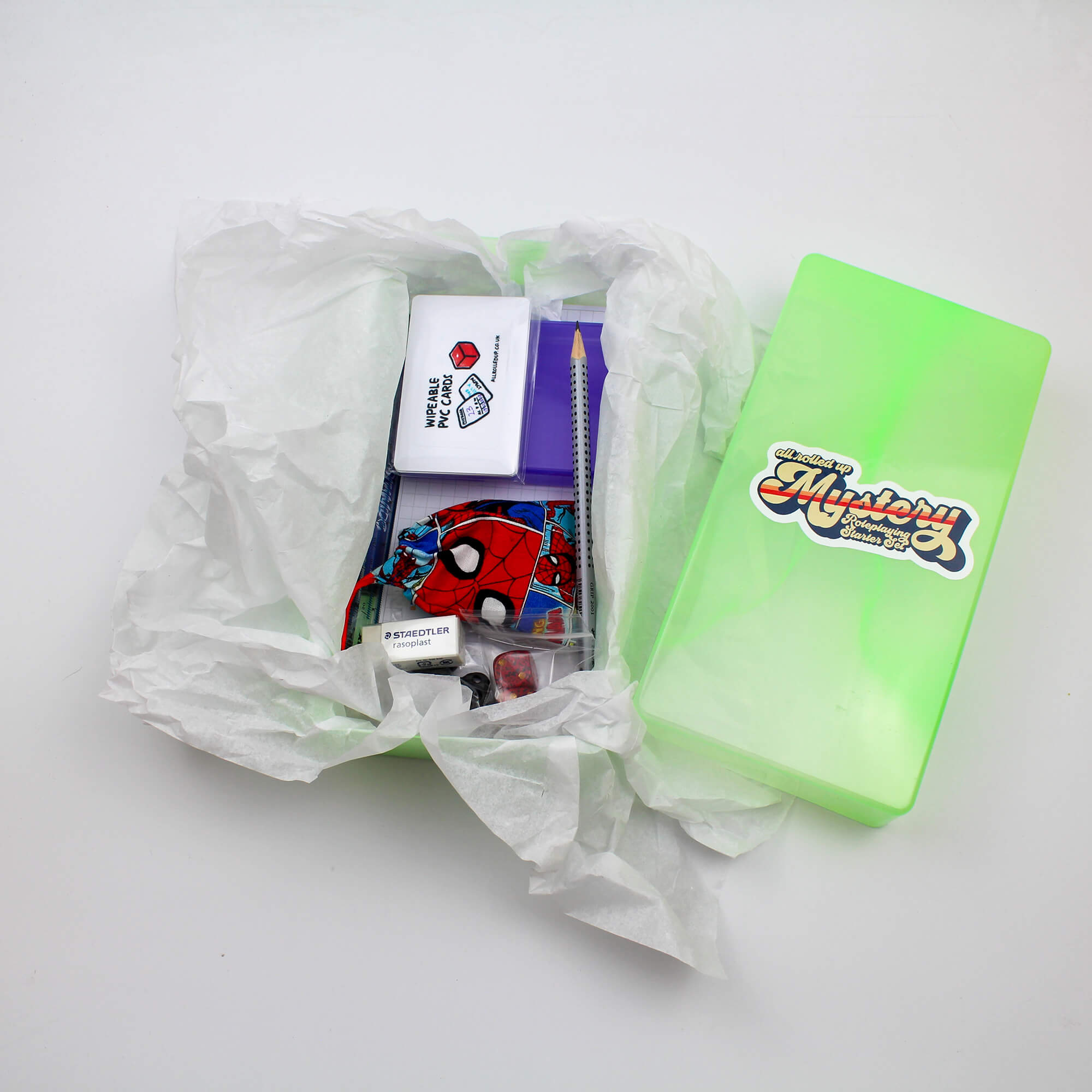 All Rolled Up RPG mystery box s kostkami a příslušenstvím