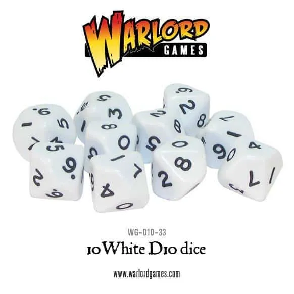 Geek Mod D10 Dice Pack White sada 10 bílých kostek