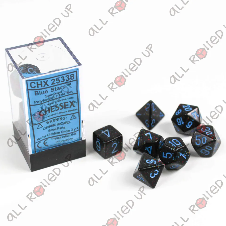 Chessex Speckled Blue Stars kostky 7 ks sada