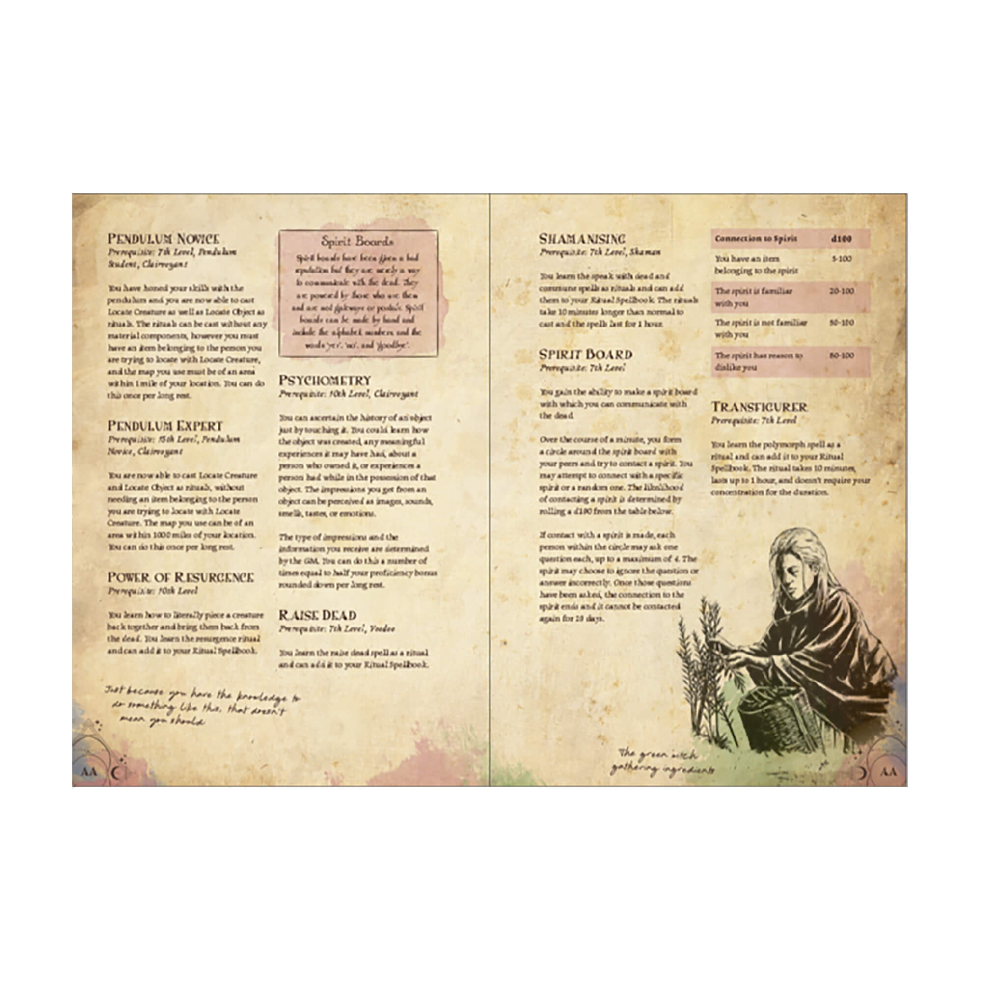 All Rolled Up Ritual Spellbook Witch Class příručka 5e softcover
