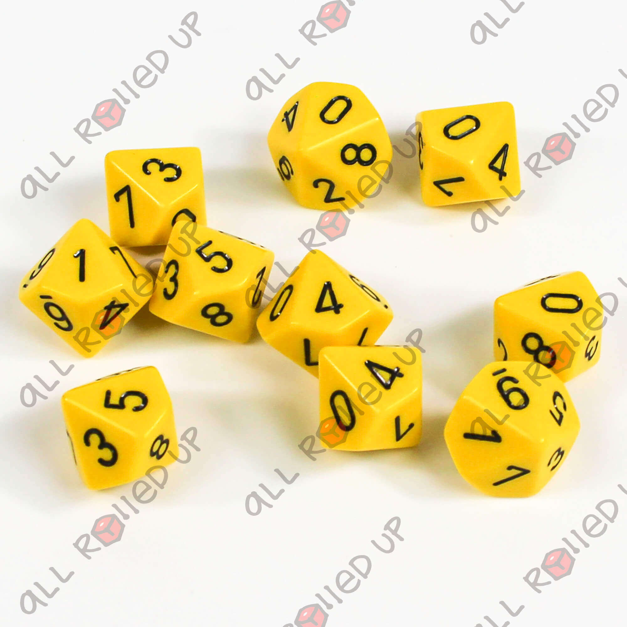 Chessex Opaque D10 sada kostek 10 ks yellow black