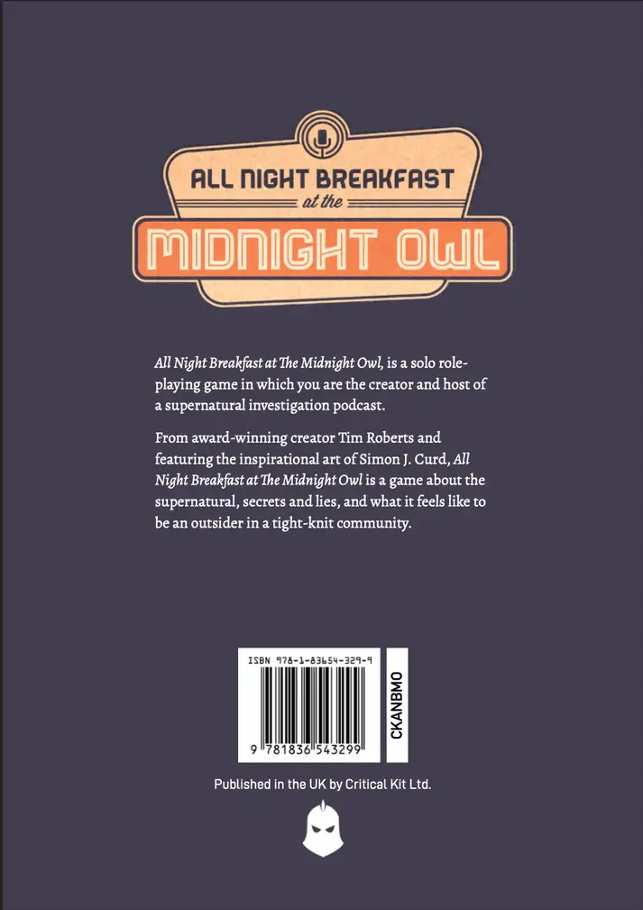 All Rolled Up All Night Breakfast at Midnight Owl solo RPG zine