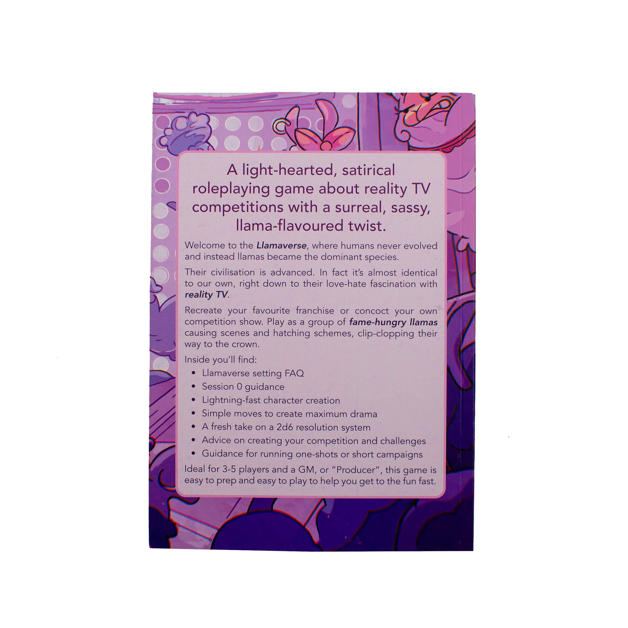 All Rolled Up Drama Llamas zine RPG hra 3–6 hráčů
