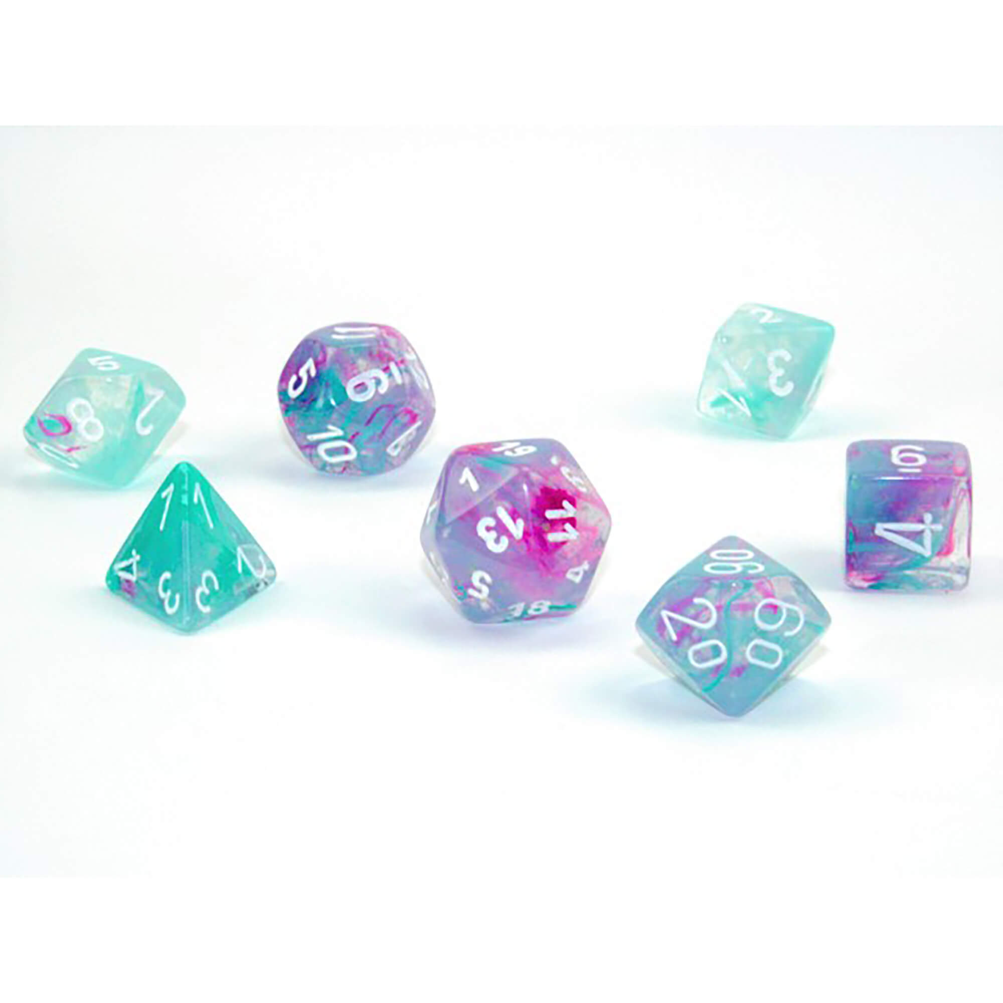 Chessex Nebula Wisteria White sada kostek 7 ks Luminary