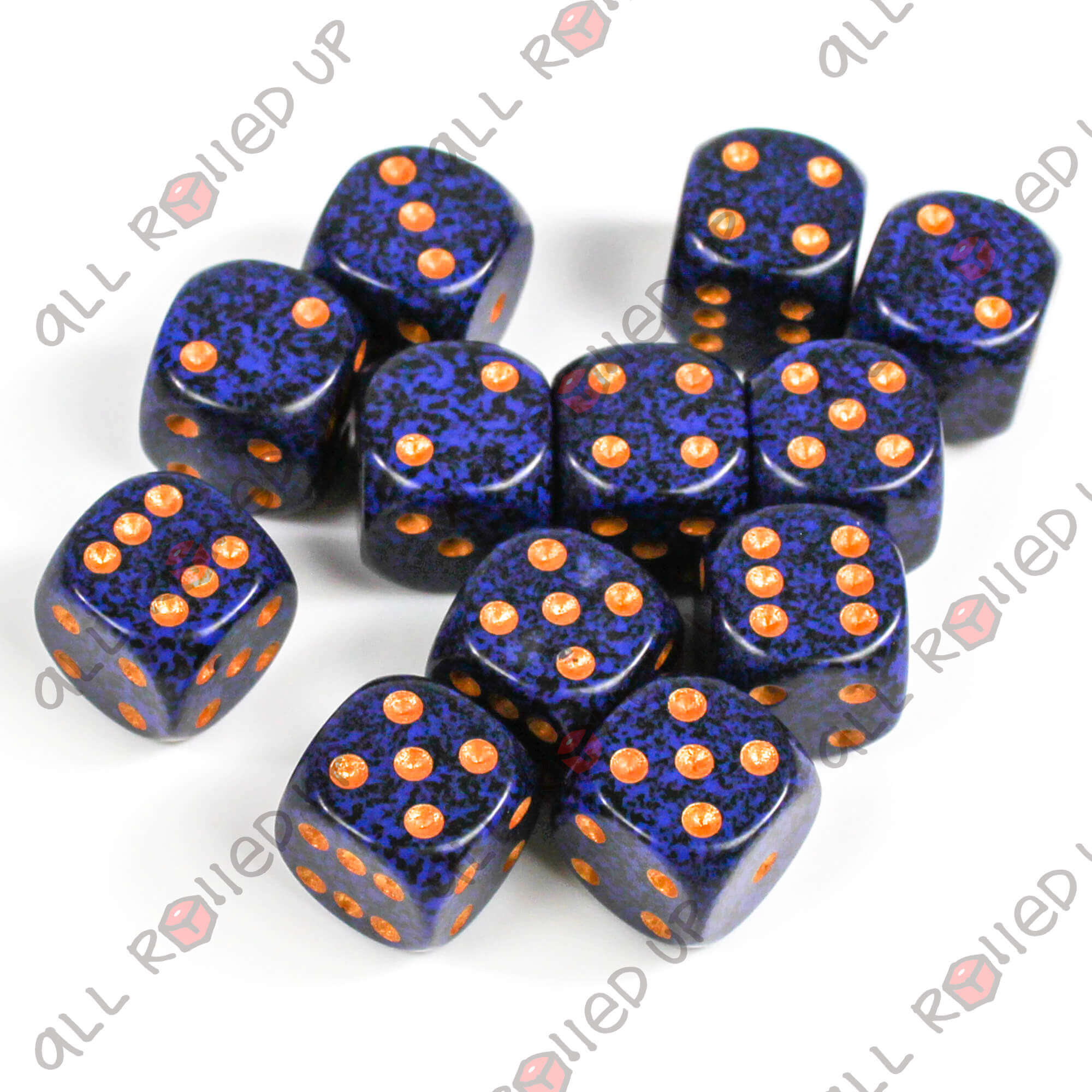 Chessex Speckled D6 hrací kostky 12 ks Golden Cobalt