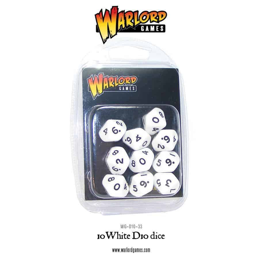 Geek Mod D10 Dice Pack White sada 10 bílých kostek