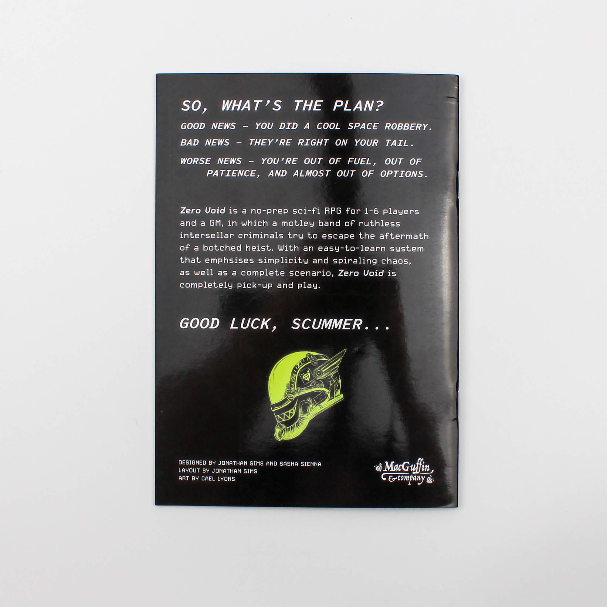 All Rolled Up Zero Void sci-fi RPG zine scénář