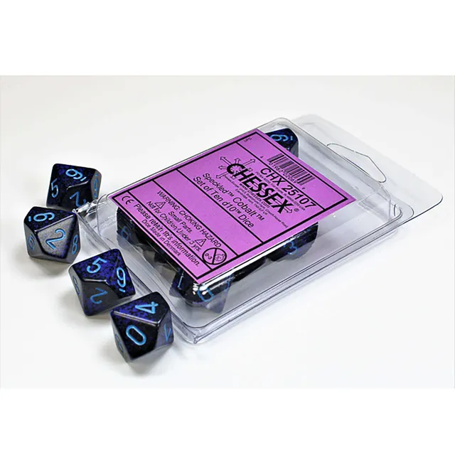 Chessex Speckled D10 sada kostek 10 ks Cobalt