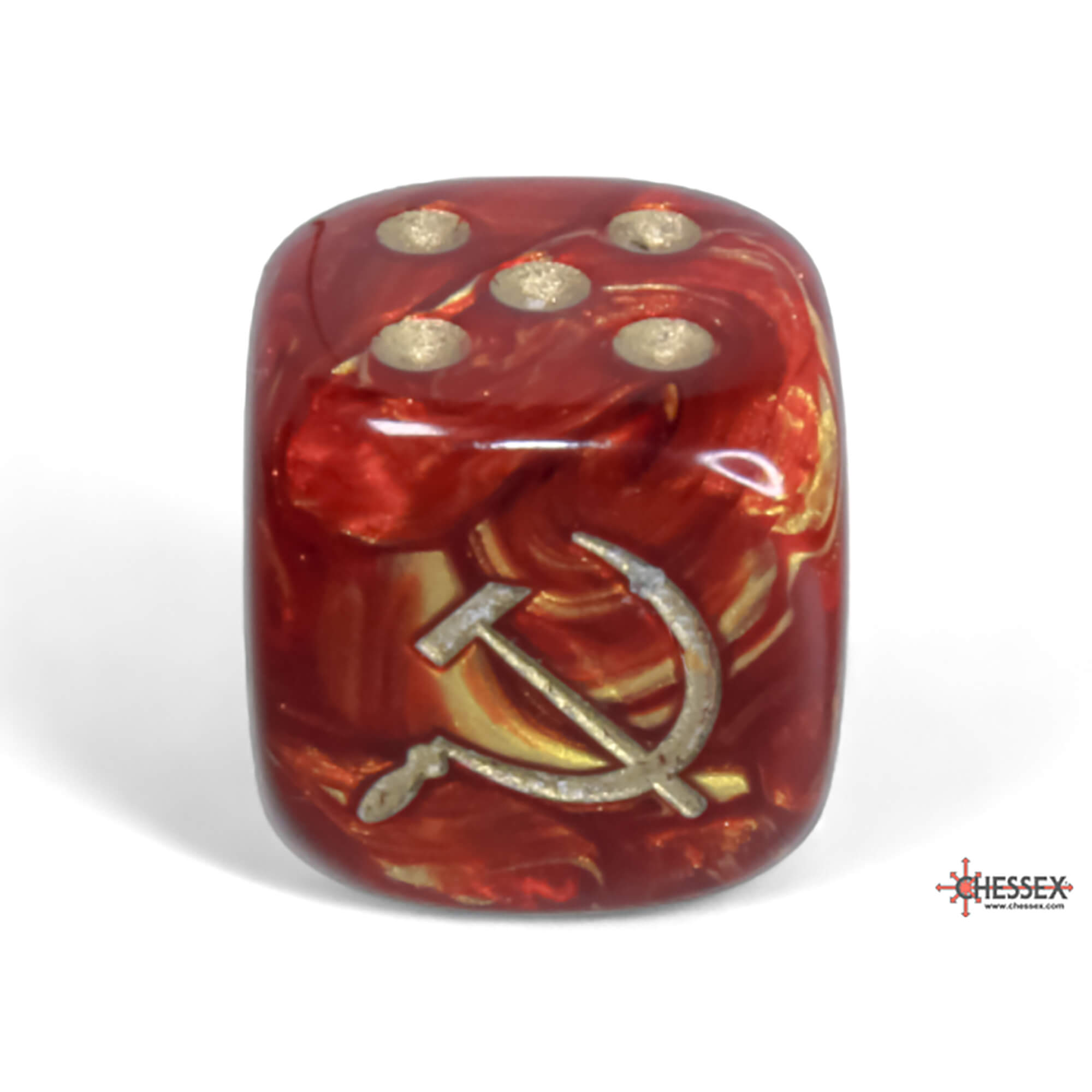 Chessex Soviet Union Scarab D6 sada 12 kostek 16mm