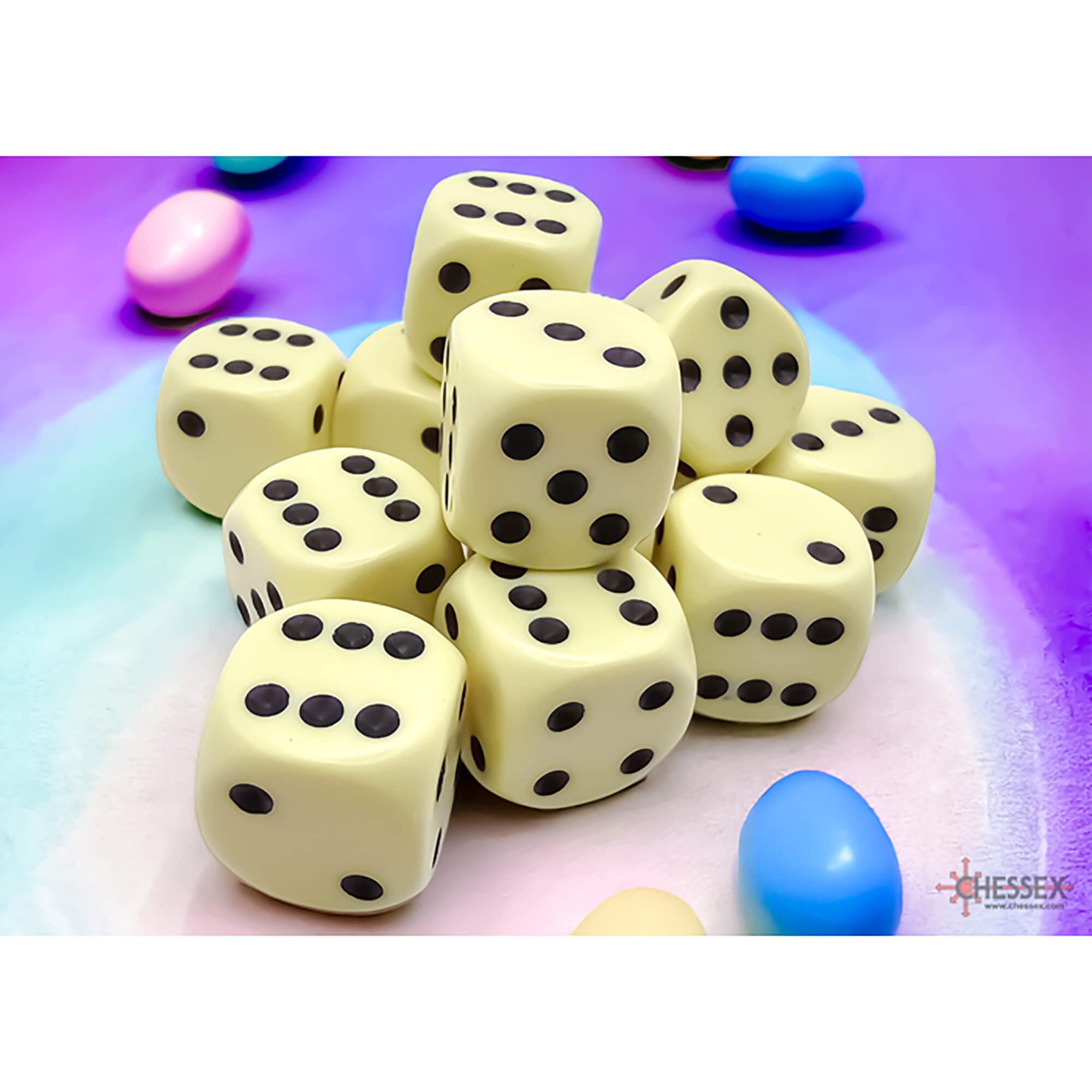 Chessex Opaque CHX25662 kostky žluté 12 ks