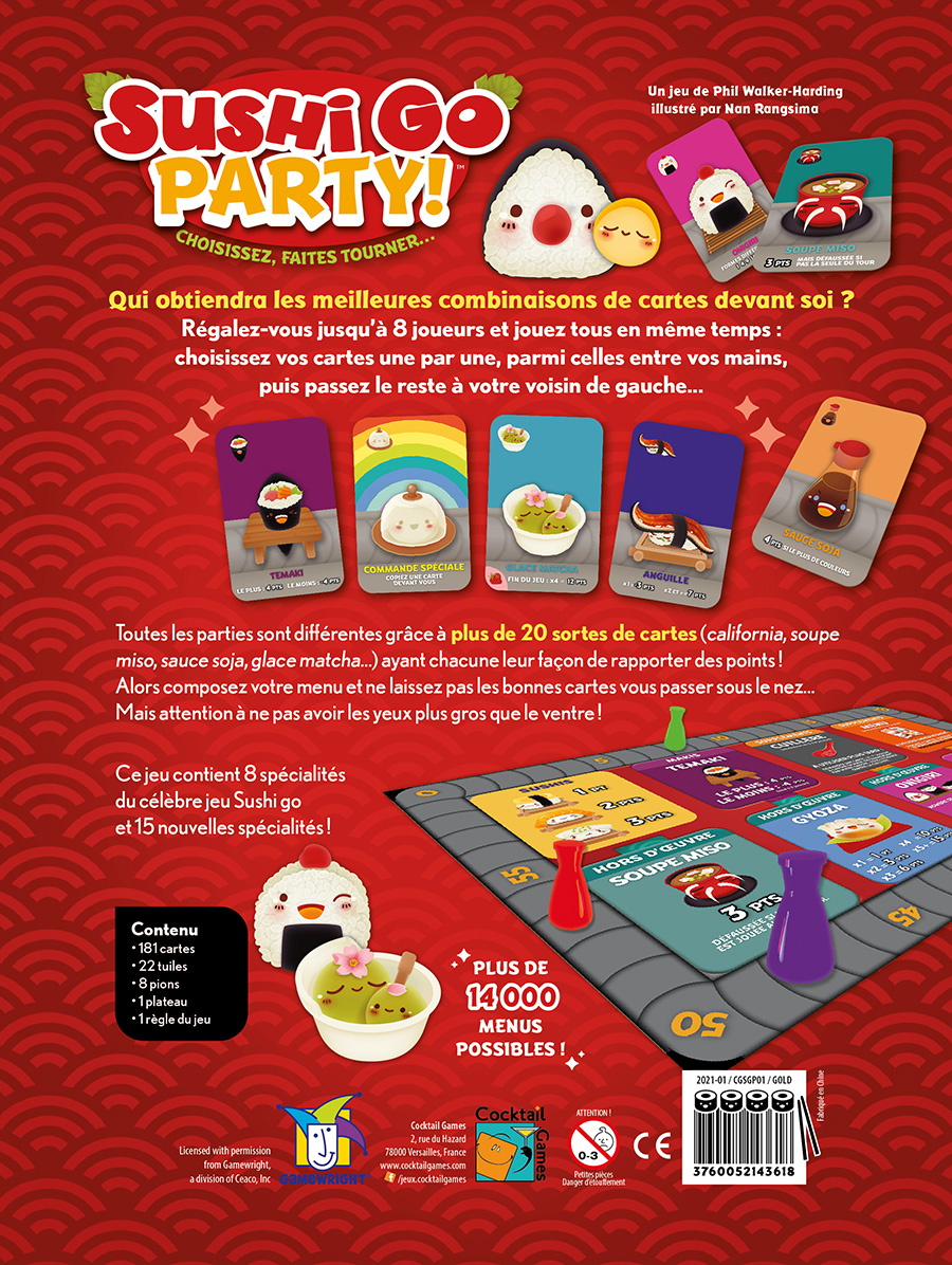 Cocktail Games Sushi Go! Party karetní hra pro 8 hráčů