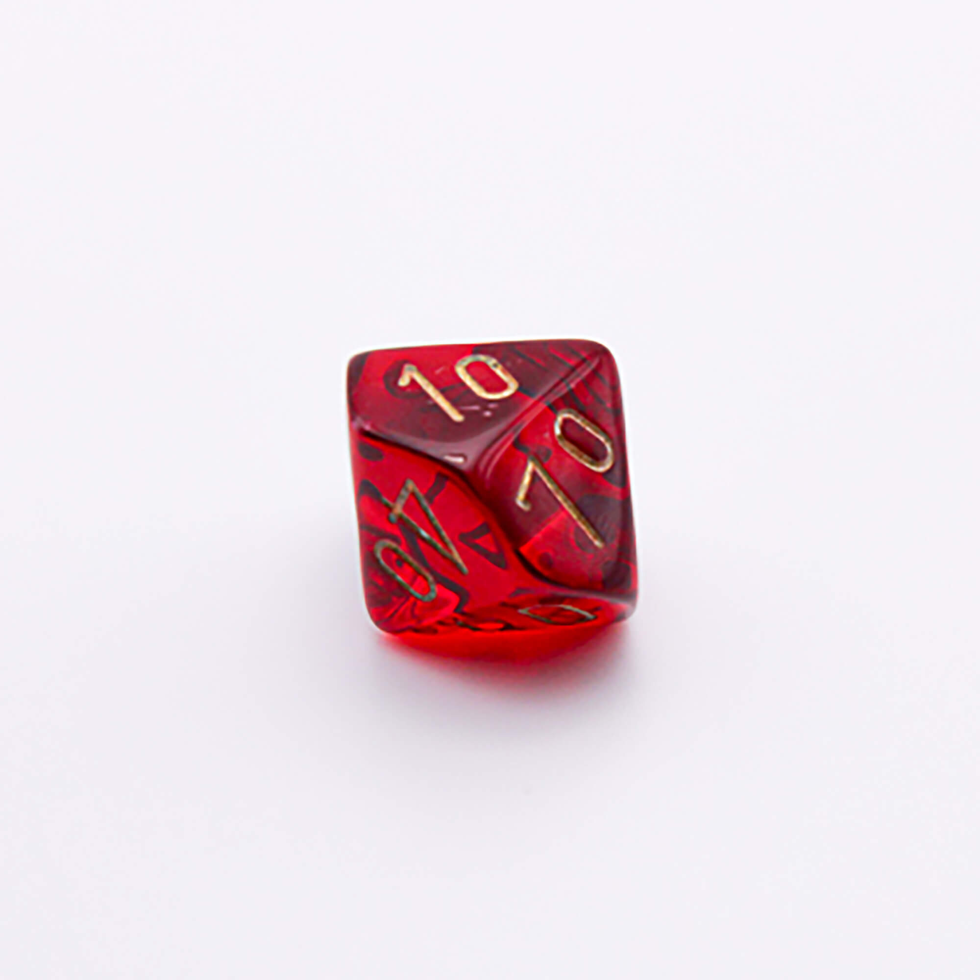 Chessex Lab Dice Wave 7 polyhedrální kostky Crimson Gold 8ks