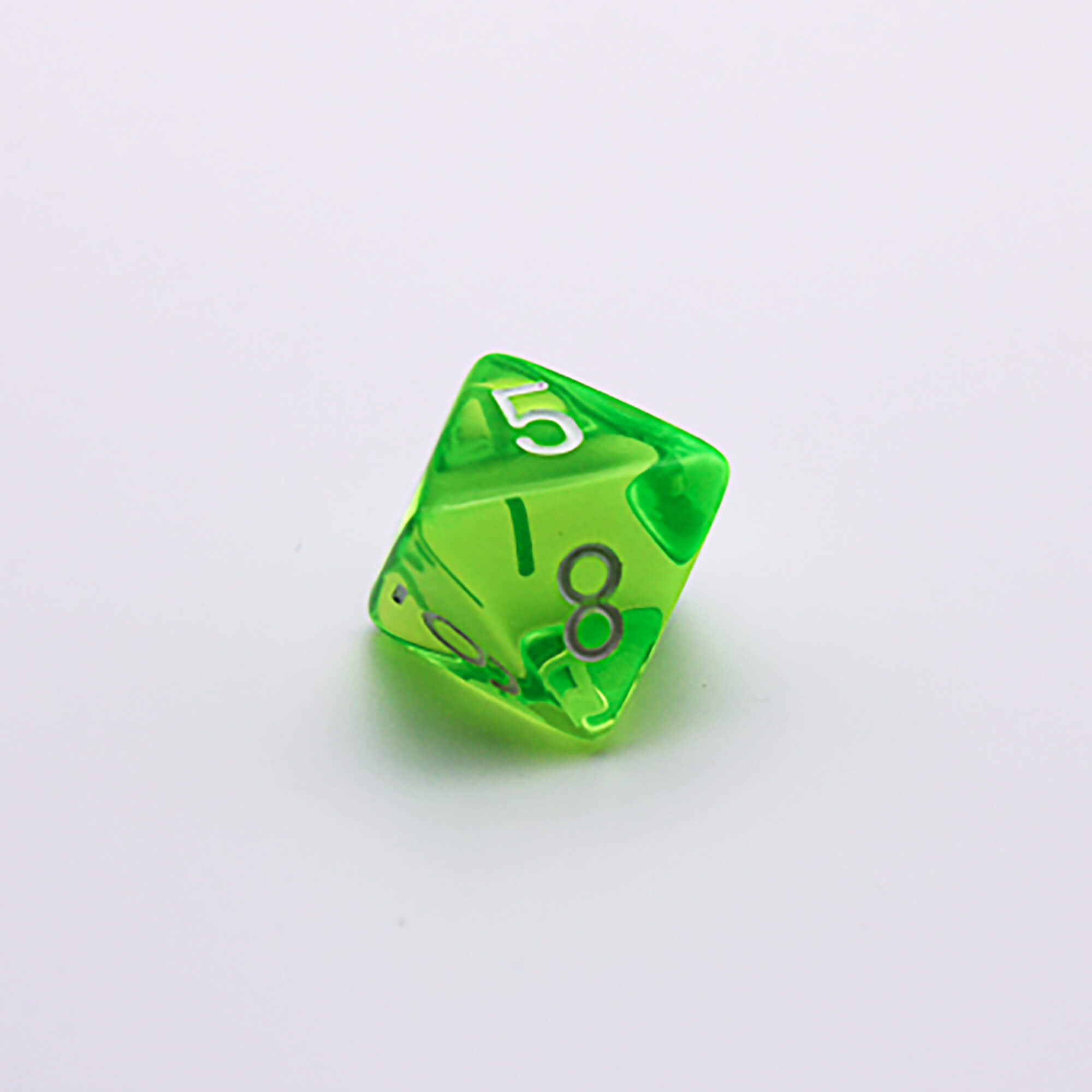 Chessex Lab Dice Wave 7 sada kostek translucent rad green