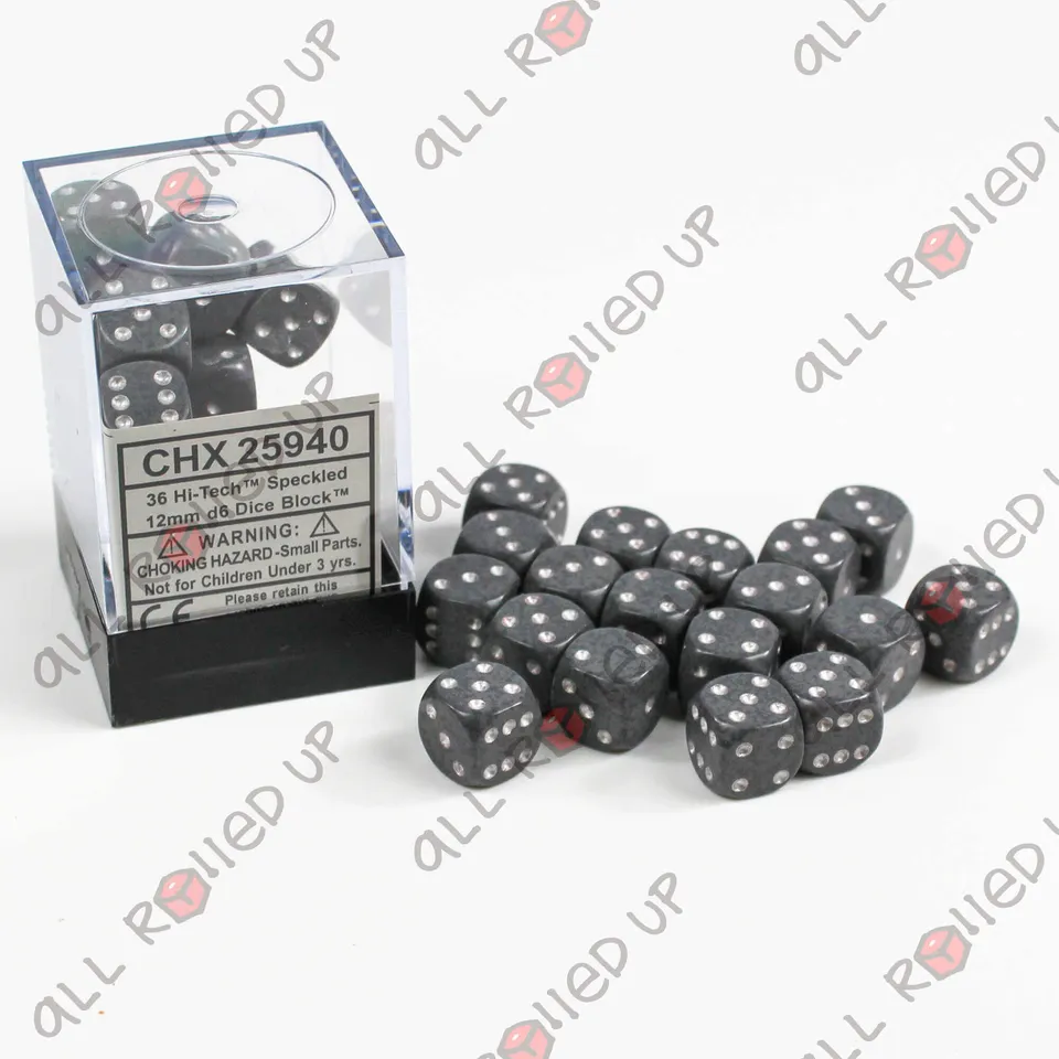 Chessex Speckled Hi-Tech sada kostek D6 36 ks 12 mm