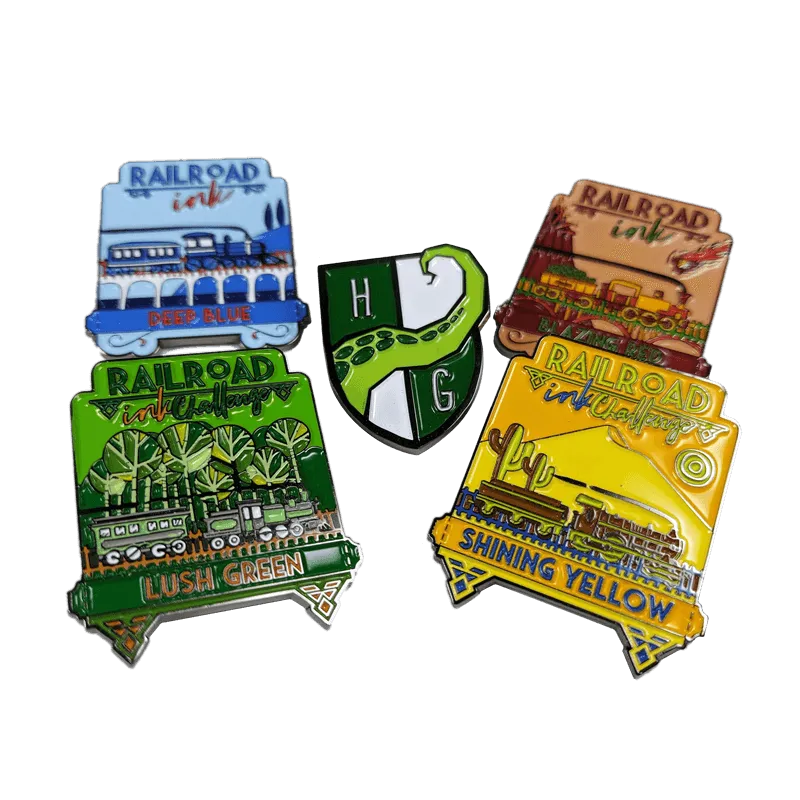 Horrible Games Railroad Ink smaltované odznaky enamel pins