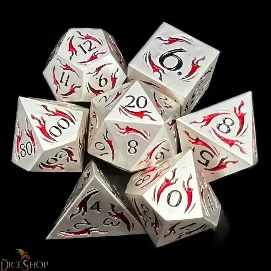 All Rolled Up Metal Dagger kovové kostky Silver Red Black