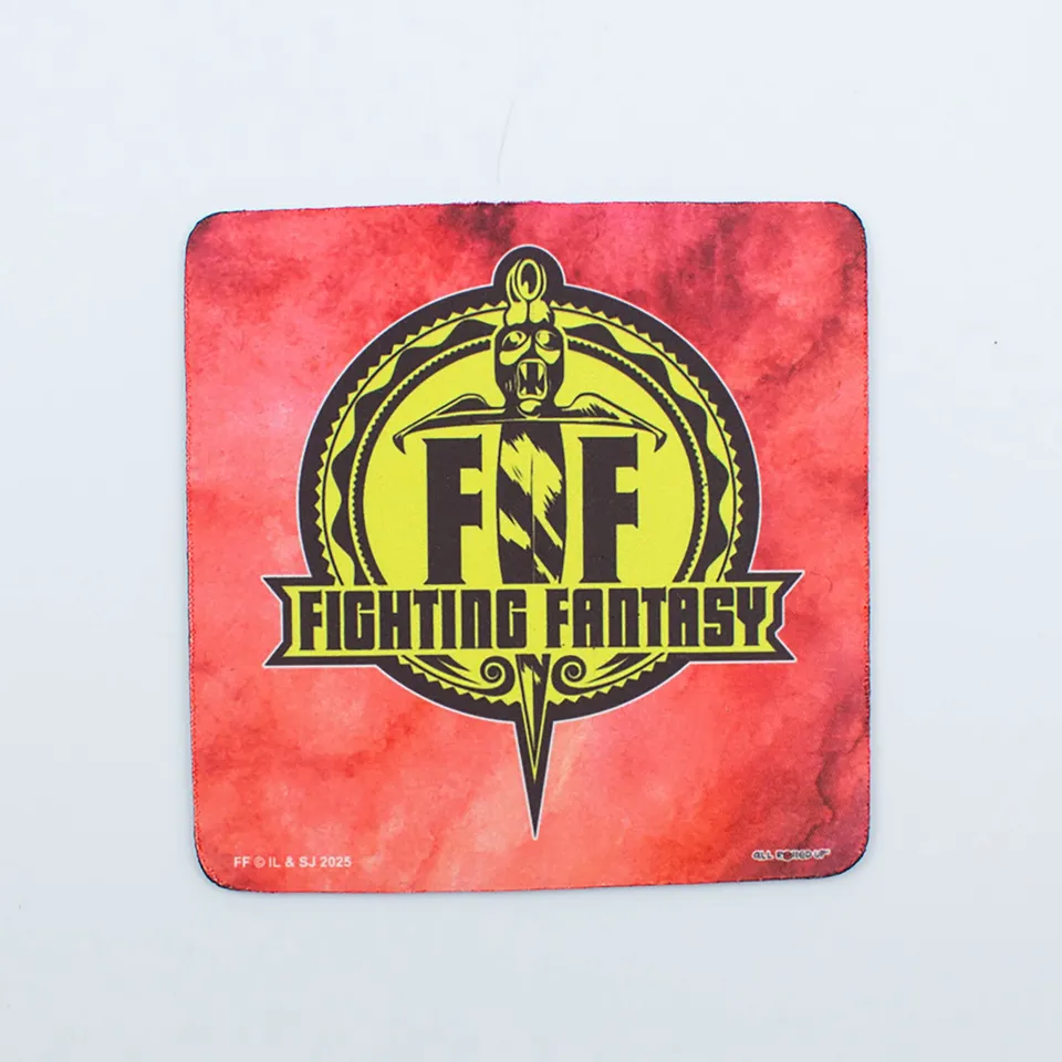 All Rolled Up Fighting Fantasy podtácek červený