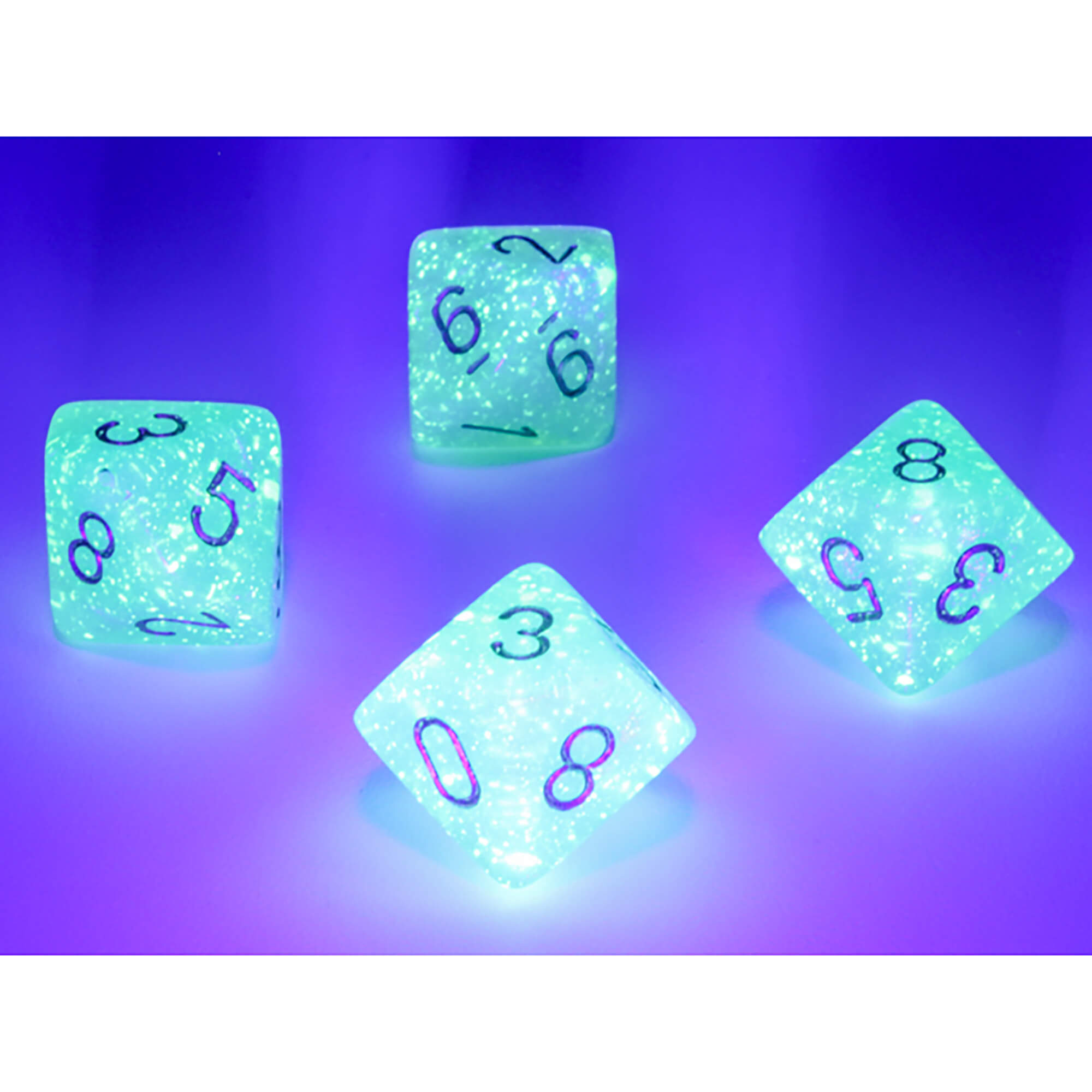 Chessex Borealis Light Green Gold sada kostek D10 10 ks