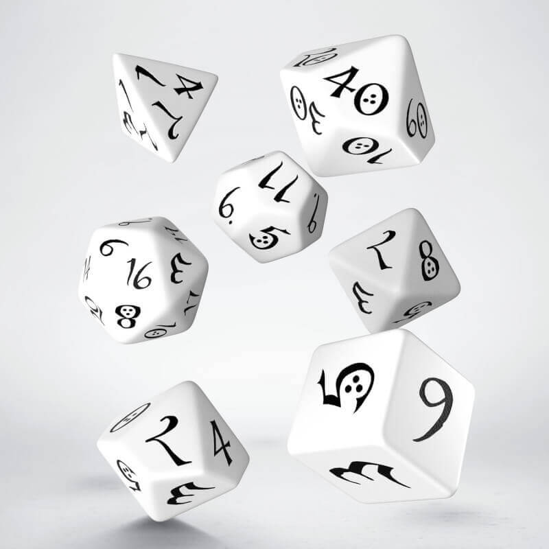 Q Workshop Classic RPG sada kostek 7 ks bíločerná