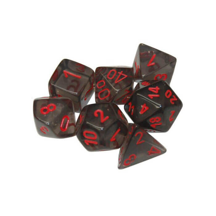 Chessex Translucent Smoke Red CHX23088 RPG kostky