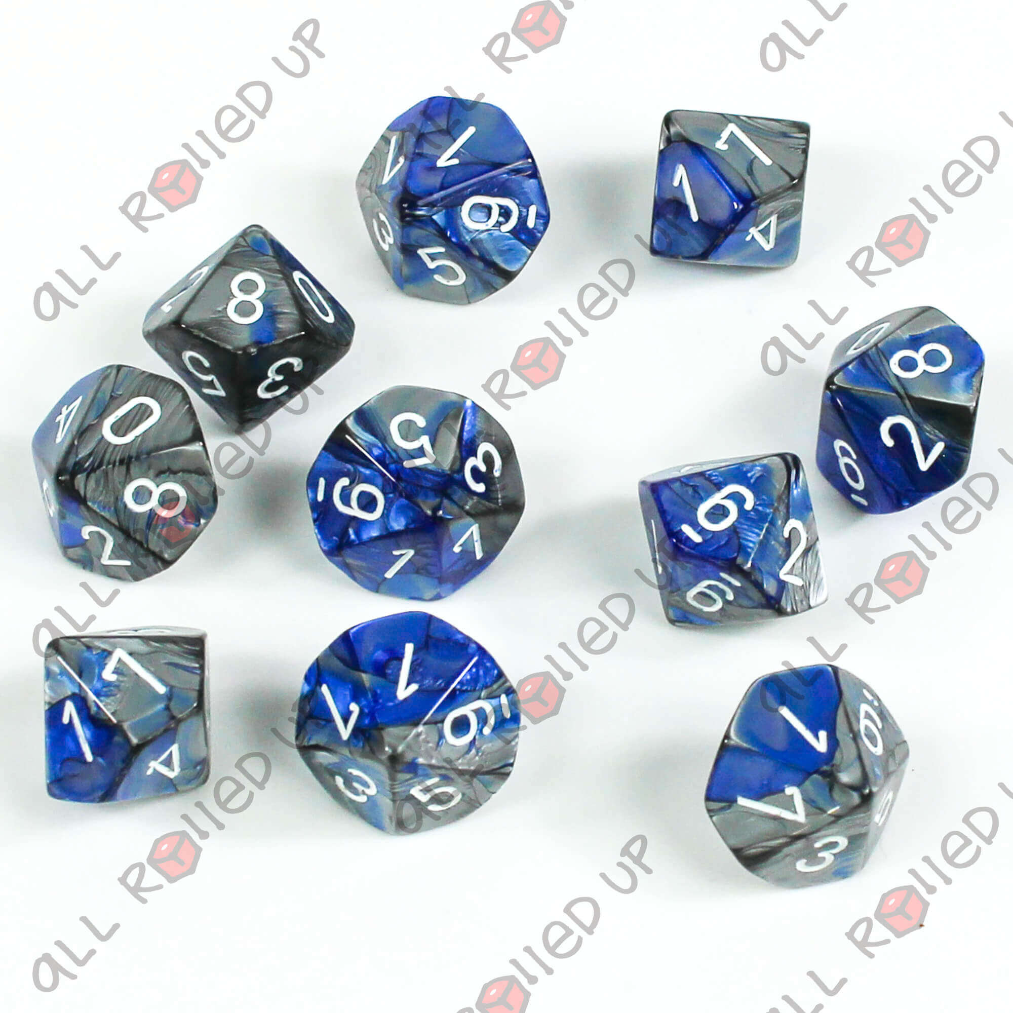 Chessex Gemini CHX26223 kostky D10 modré 10 ks