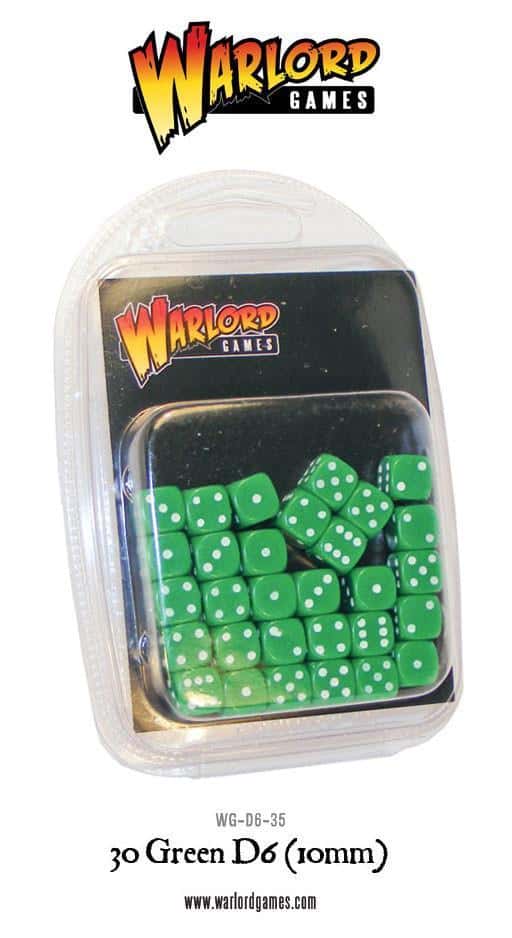 Geek Mod Spot dice 10mm sada 30 zelených kostek D6