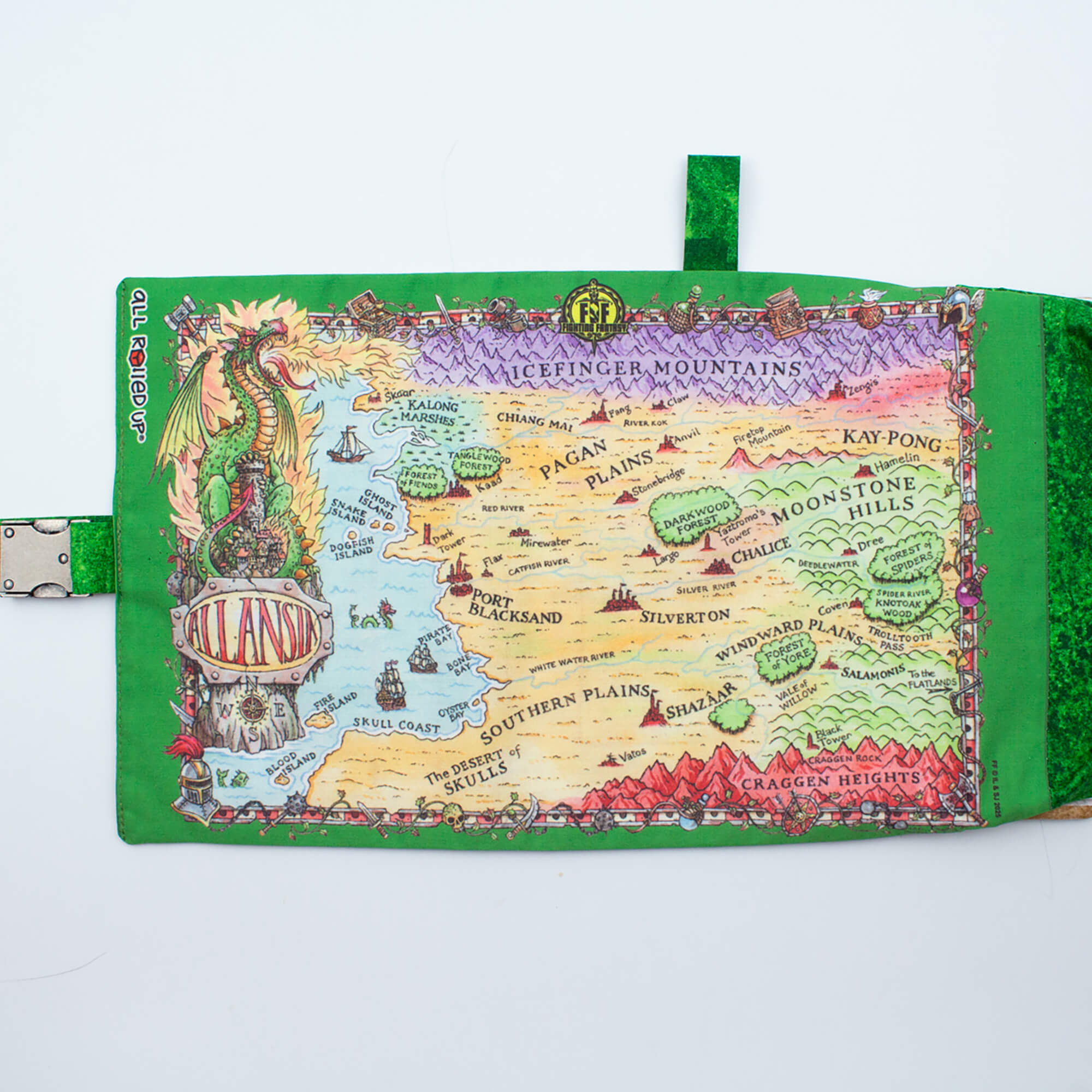 All Rolled Up Allansia Map pouzdro Fighting Fantasy
