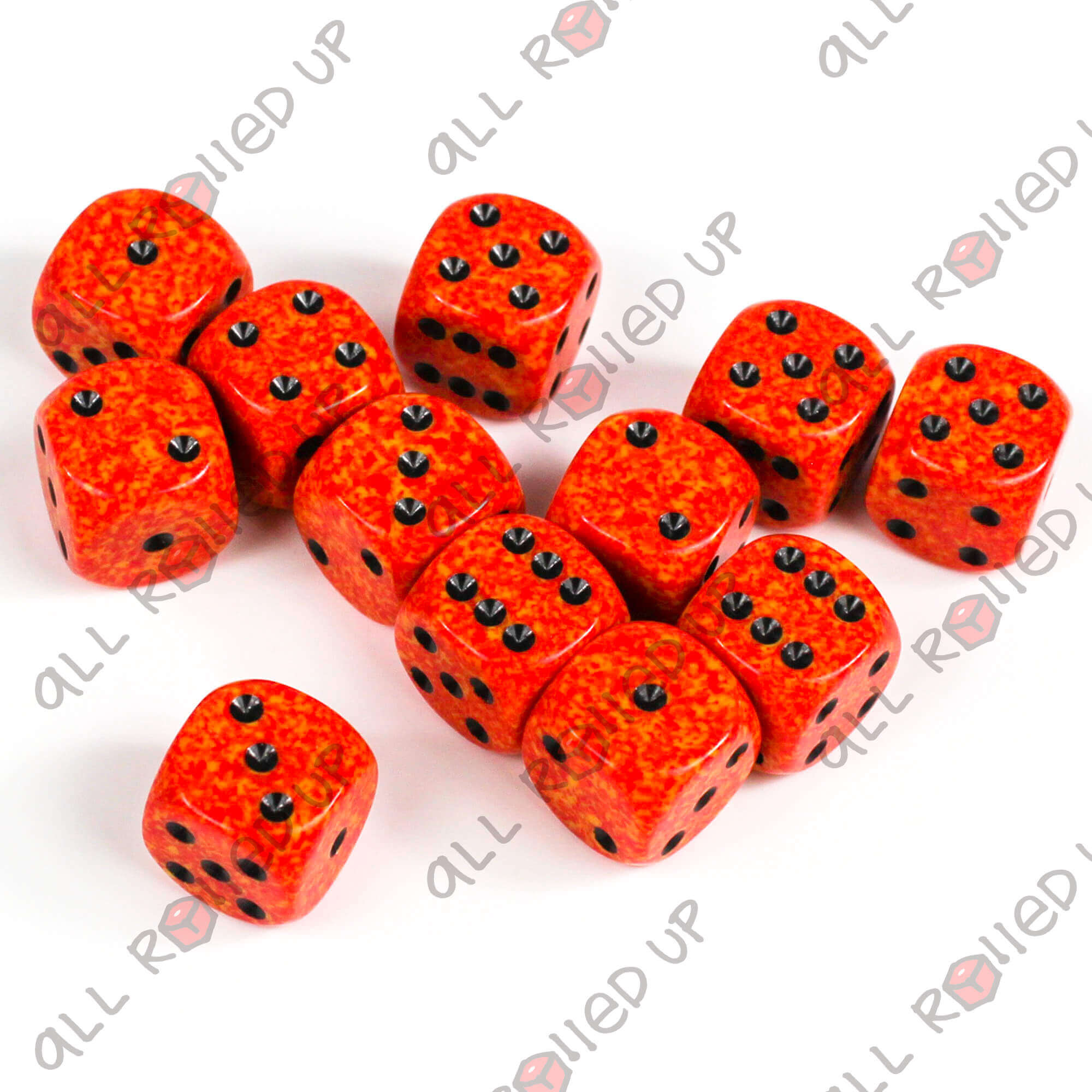 Chessex Speckled Fire kostky D6 12 ks 16 mm