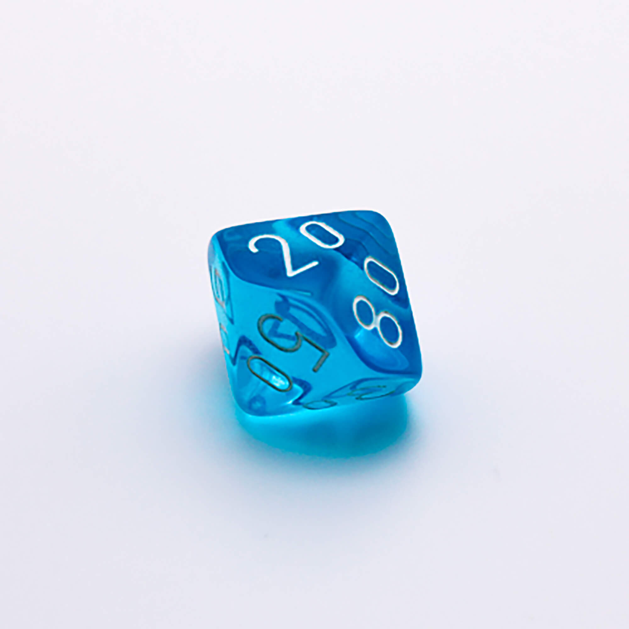 Chessex Lab Wave 7 Translucent Tropical Blue sada 8 kostek