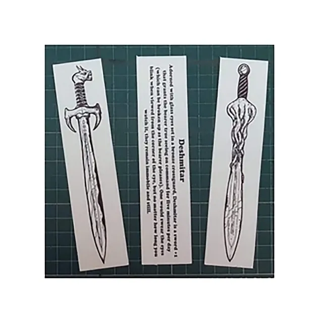 Square Hex Dyson's Book of Swords záložky 3 ks meče