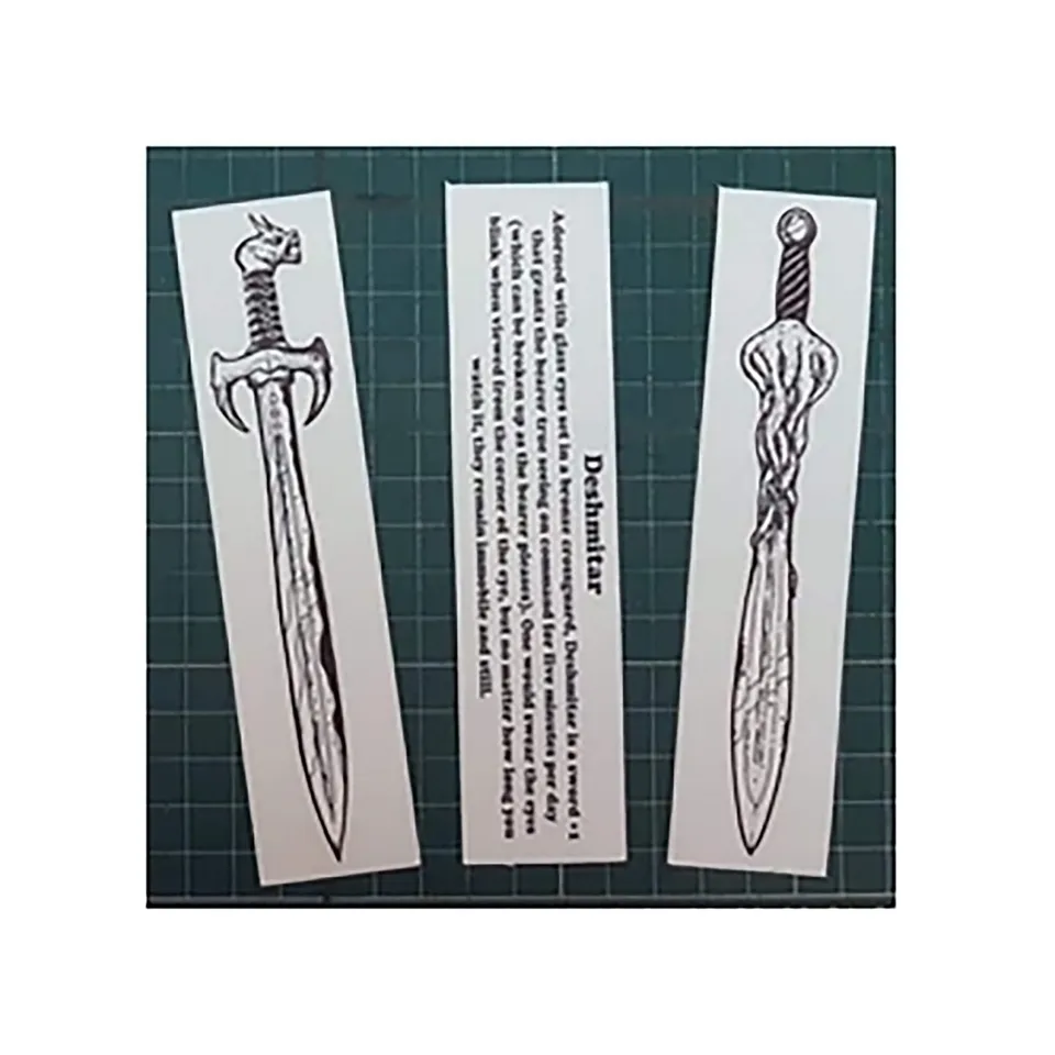 Square Hex Dyson's Book of Swords záložky 3 ks meče