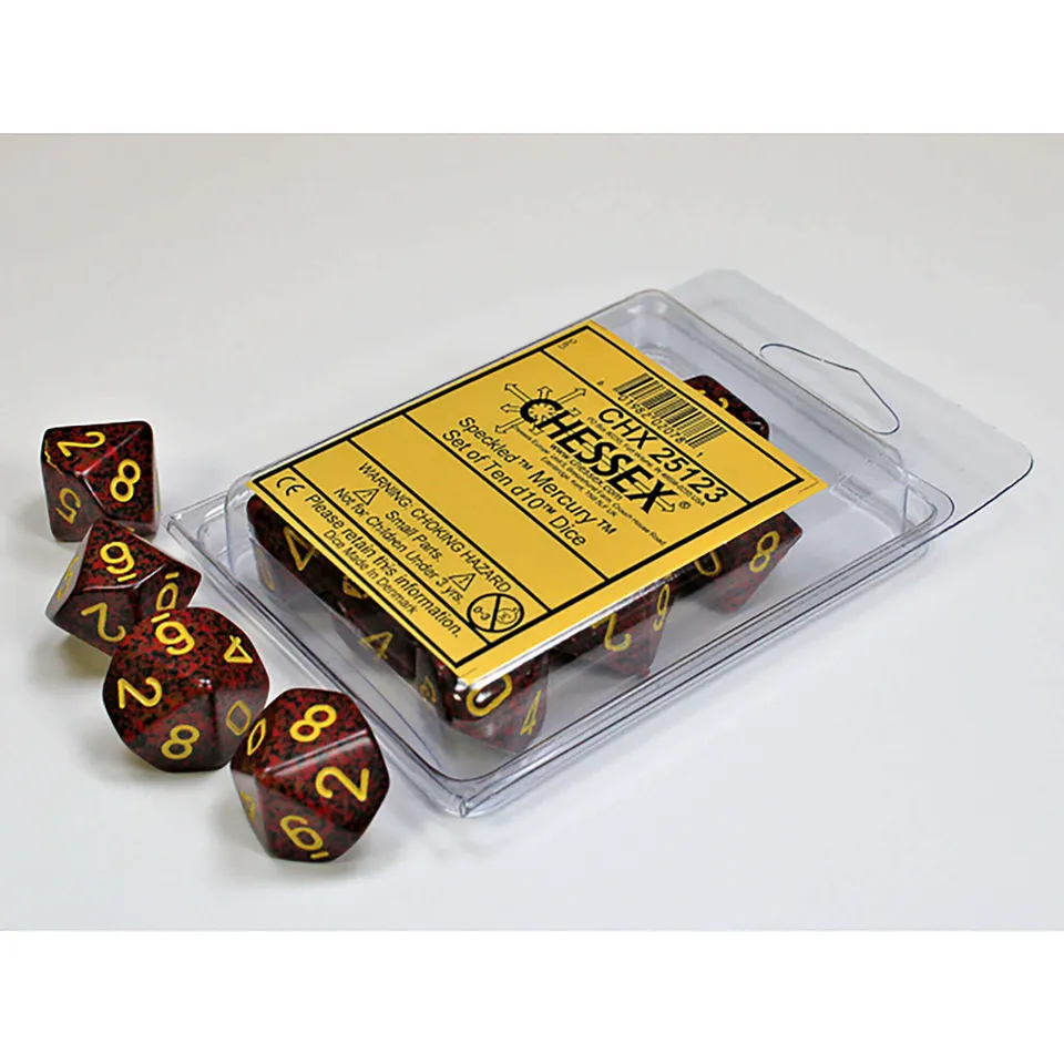 Chessex Speckled D10 sada kostek 10 Mercury