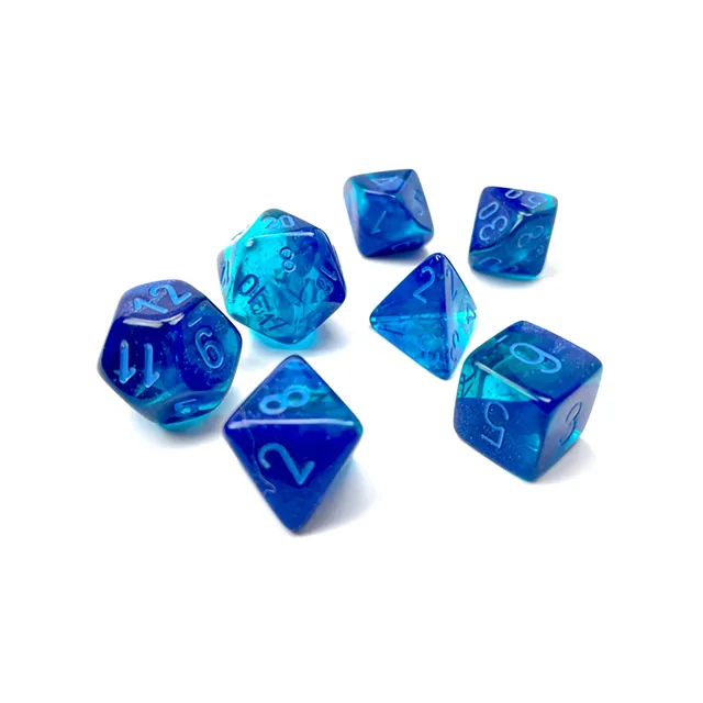 Chessex Gemini sada kostek 7ks modrá luminary