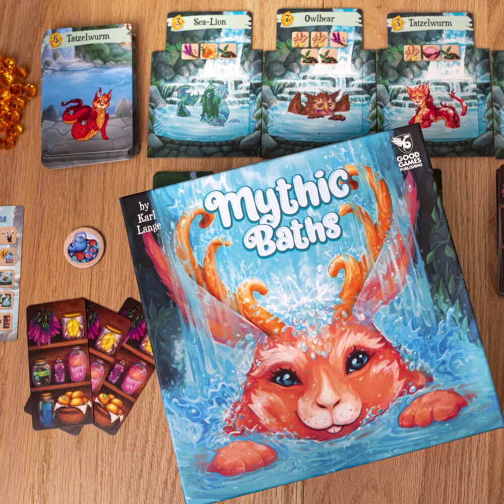 Mythic Baths rodinná desková hra, základní hra