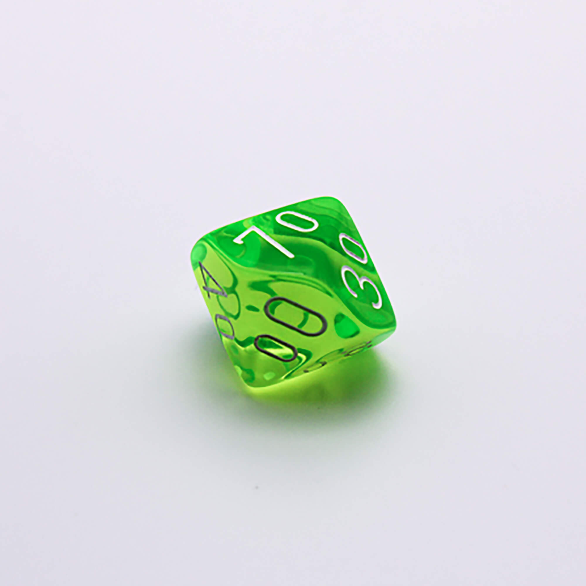 Chessex Lab Dice Wave 7 sada kostek translucent rad green