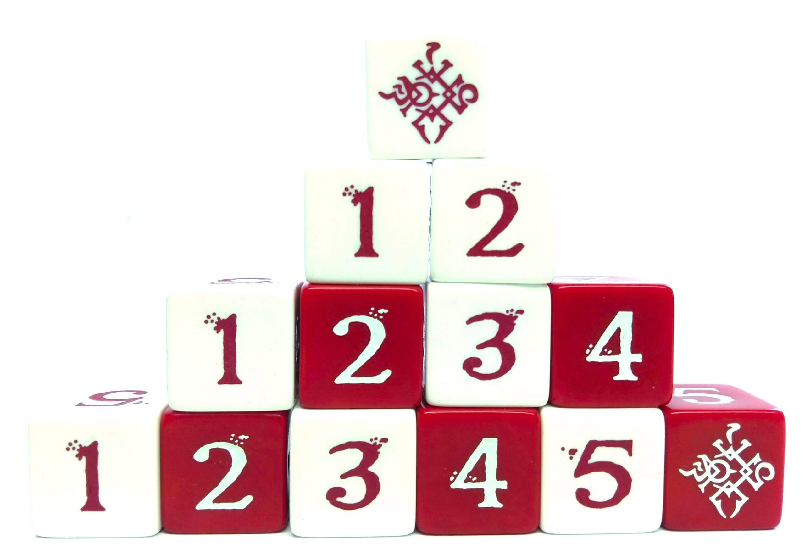 SINS White Sigil kostka D6 bílá klasická