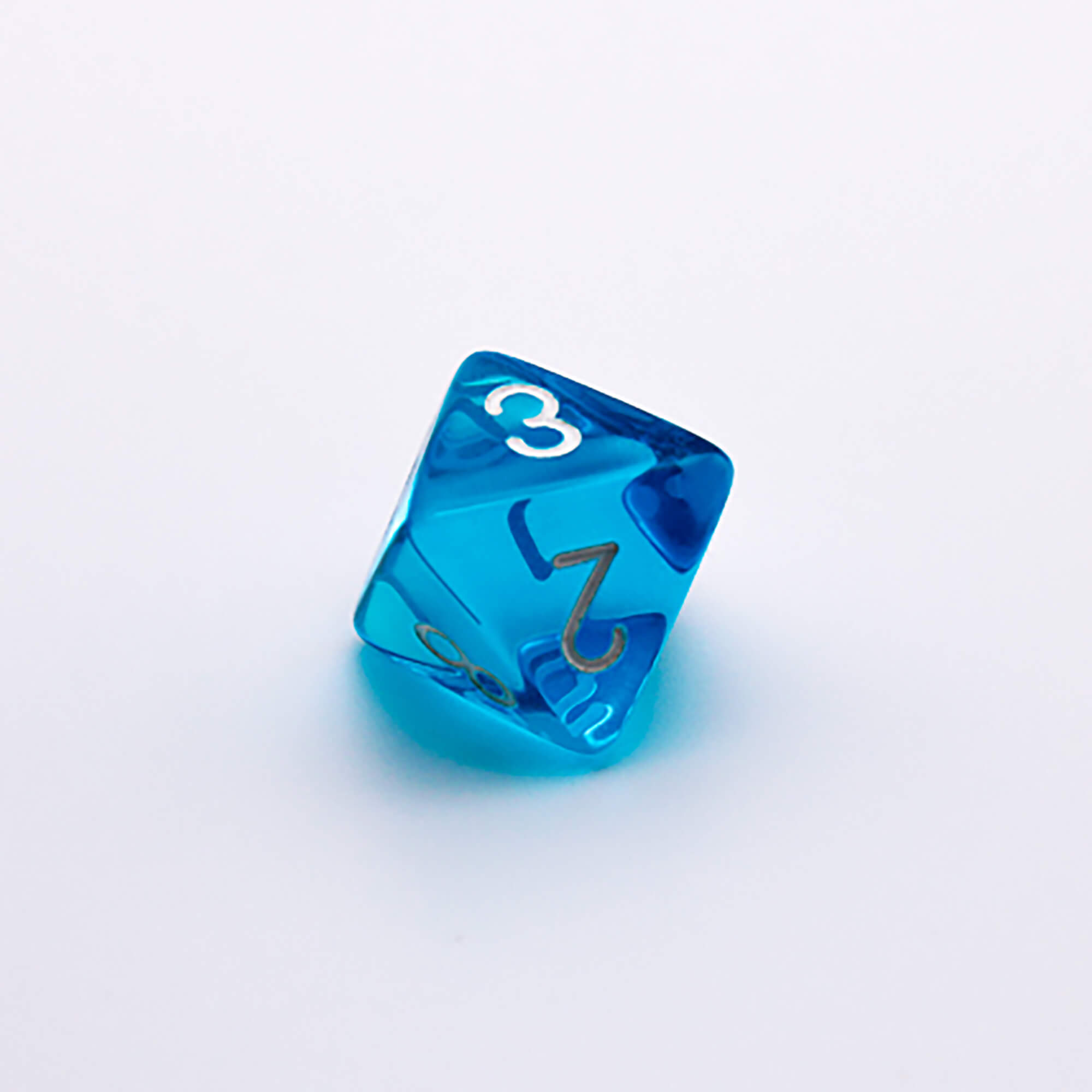 Chessex Lab Wave 7 Translucent Tropical Blue sada 8 kostek