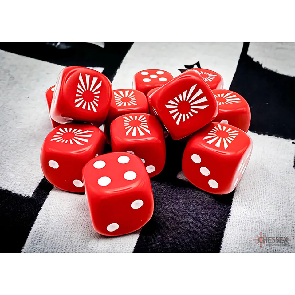 Chessex Japan War Dice D6 kostky červené 12ks
